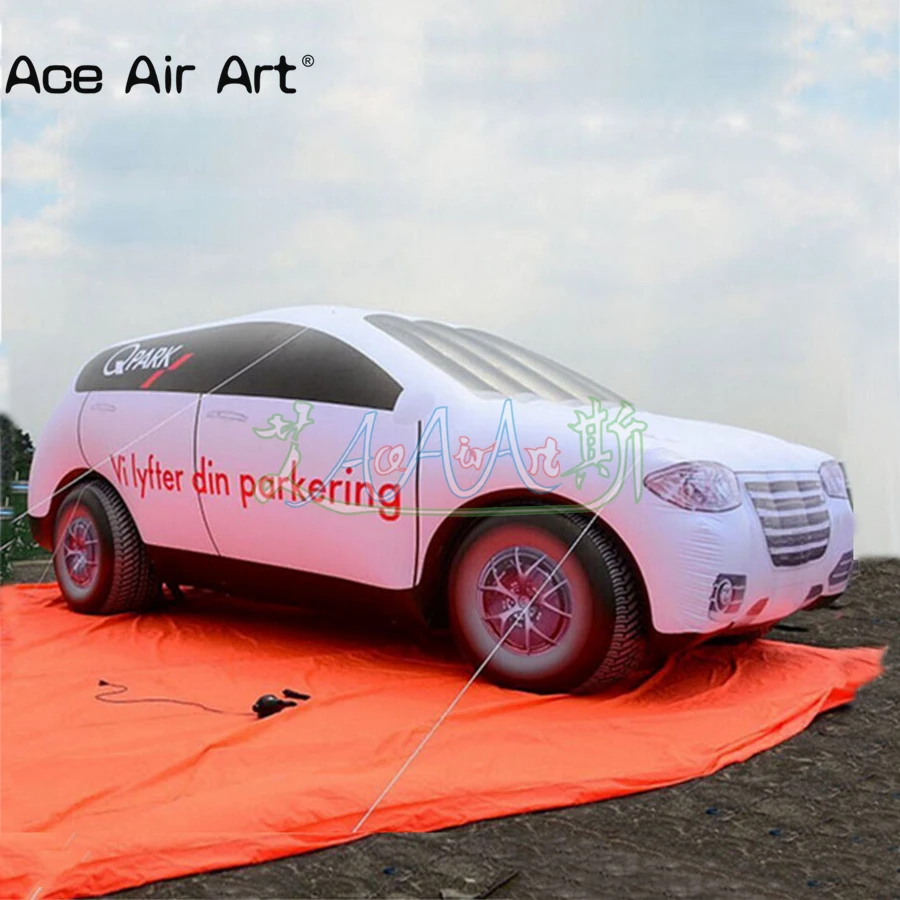 จัดส่งฟรีรถพองรุ่น, ยักษ์สีขาวสี Inflatable รถสําหรับงานแสดงสินค้า/โฆษณาโดย Ace Air Art