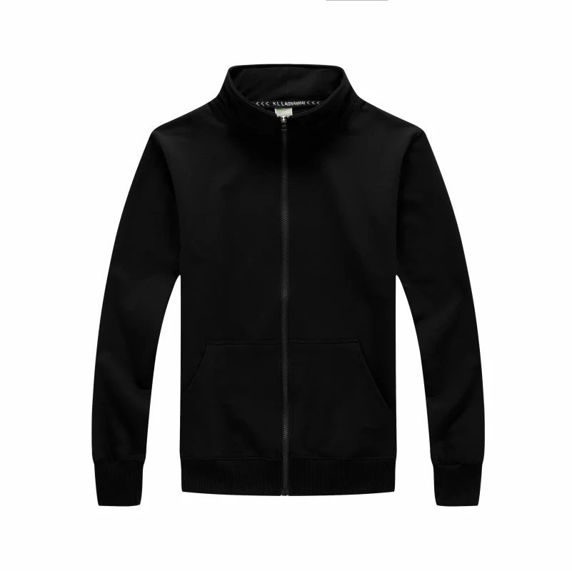 NSLP-Chaqueta a prueba de viento con cuello levantado para hombre y mujer, chaqueta con cremallera, bordado impreso personalizado que combina con