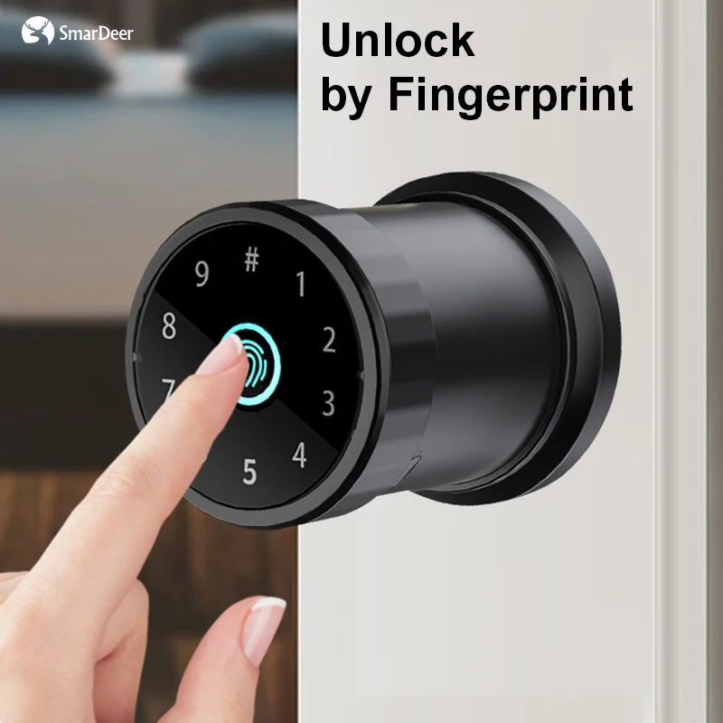 Top! Electronic Lock for Tuya Smart Bluetooth for Smartlife Spherical Indoor fingerprint Electronic Code Lock Keyless entry