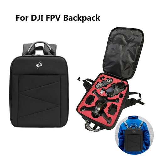 Imagen 1 del producto Mochila DJI FPV para Dron, bolsa de hombro, estuche de transporte de gran capacidad, portátil, impermeable, herramienta de gafas