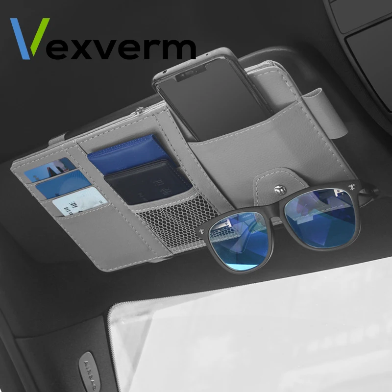 Car Visor Organizer Bag Bill Pen Card Holder CD DVD Organizer Storage Box Sunglasses Clip Stowing Tidying Car Accessories