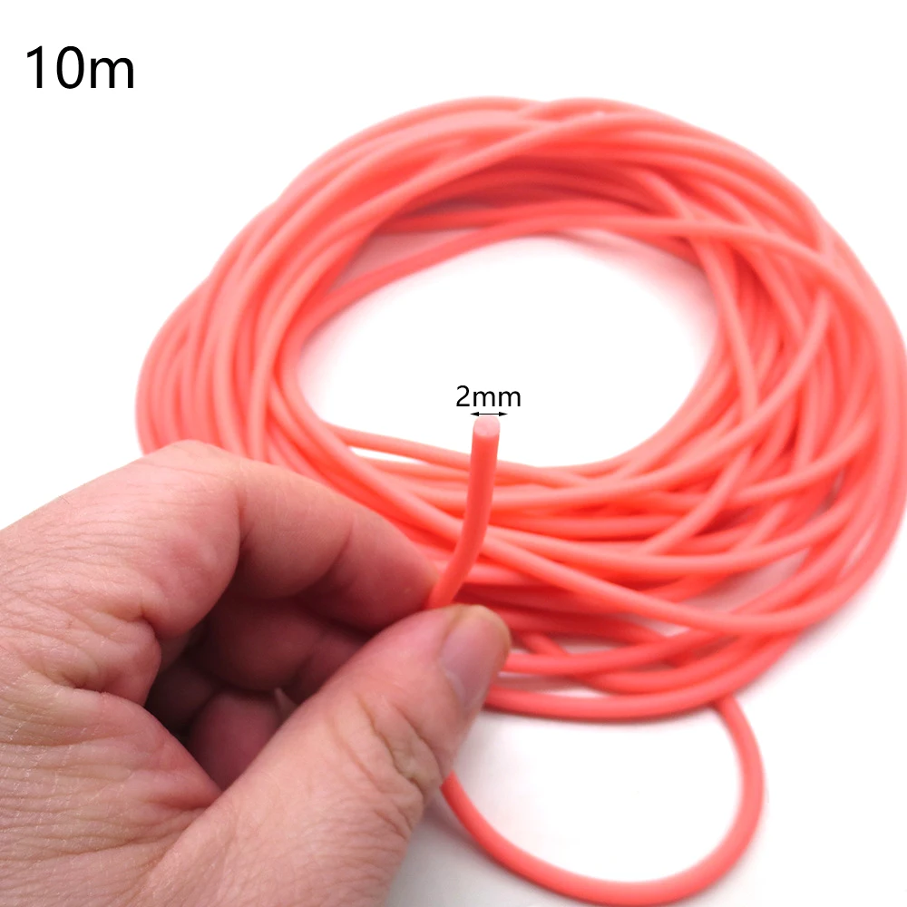 10 Meter elastische Angelschnur, 2 mm/3 mm Durchmesser, einziehbare Soild-Gummi-Seil, gebundene Angelschnur zum Angeln, Jagd, Katapult – Detail 2