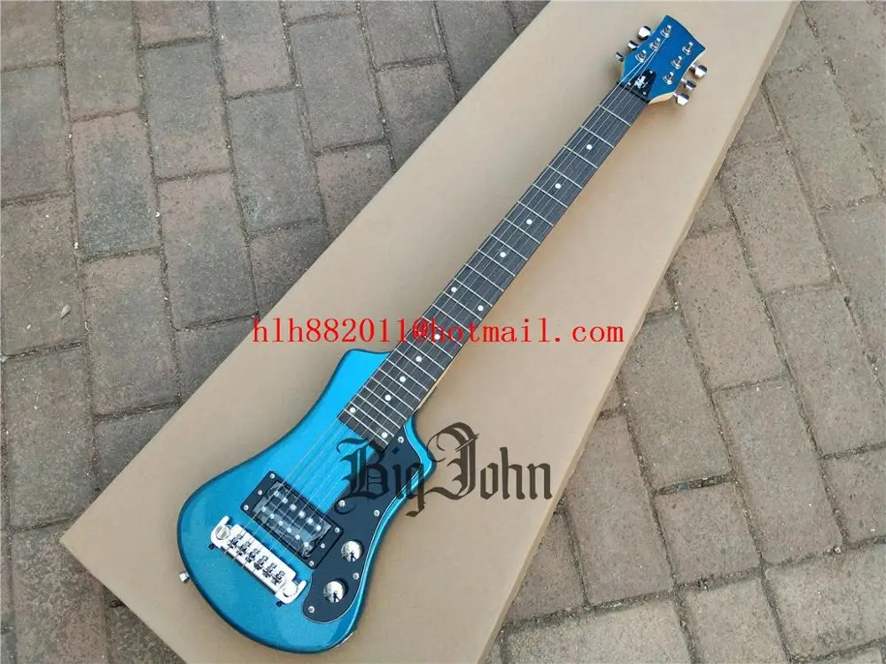 Mini Blue or Red Children Electric Guitar,Mahogany Body, Maple Neck, Rosewood Fingerboard, Chrome Hardware with Bag, BJ-374