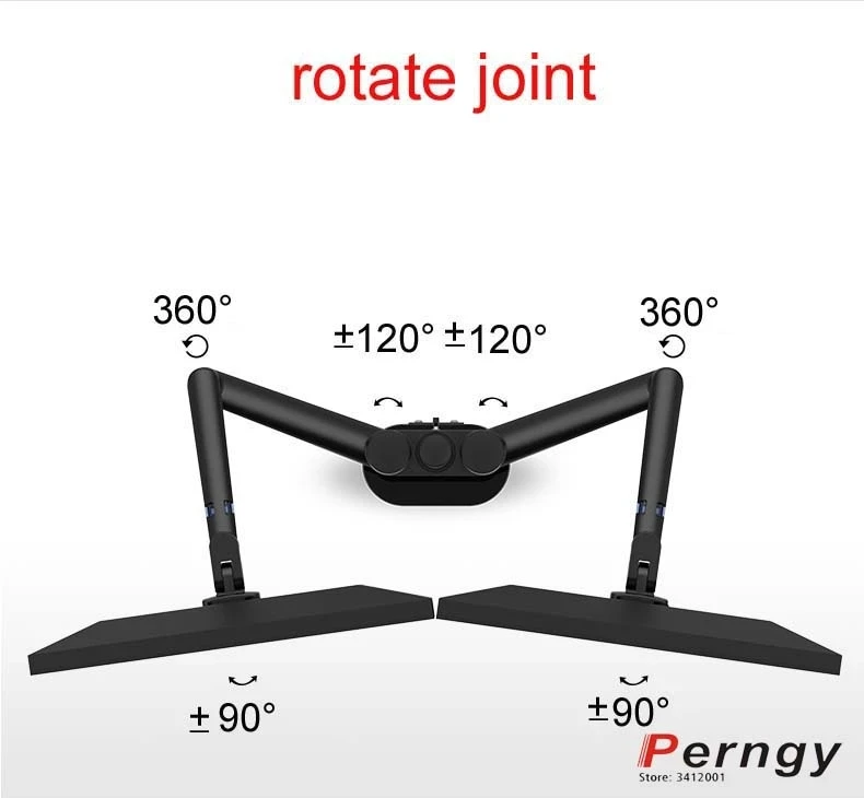 2018 nowy OL-2 17 "-32" pełnoekranowy podwójny monitor podstawka biurowa 360 obrót 2-8kg regulacja ramię stolik pod komputer uchwyt uchwyt