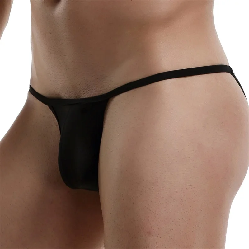 CLEVER-MENMODE 섹시한 비키니 끈 팬티 남성 미니 속옷 벌지 파우치 T 백 울트라 얇은 속옷 G 문자열 Jockstrap hombre 란제리