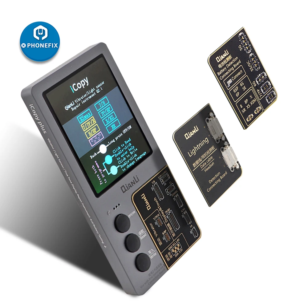 Qianli iCopy Plus for iPhone 7-14 Series Battery Face ID LCD/Vibrator Transfer EEPROM Programmer Add Battery/Lighting Board