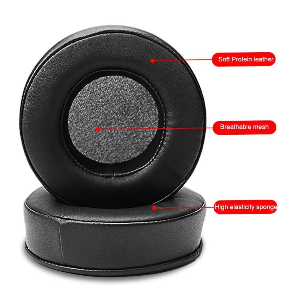 Memory Foam Ear Pads For 70mm 75mm 80mm 85mm 90mm 95mm 100mm 105 110mm Universal Round Leather Earmuffs Earcups Sponge Ear Cover