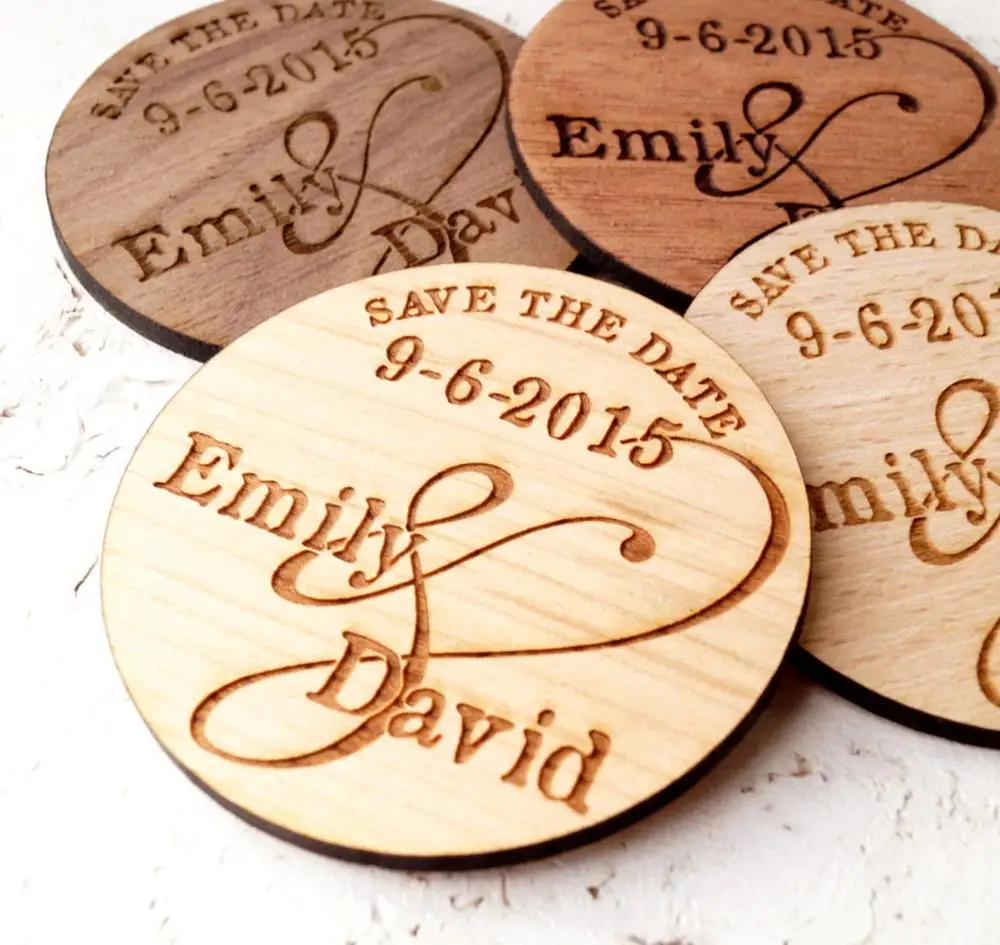 

Save the date magnets, wedding save the dates, wooden save the date magnets, engraved wedding magnets, rustic save the dates