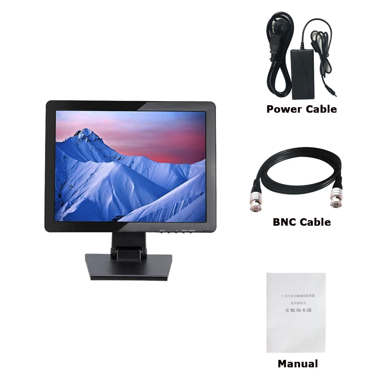 Imagem -03 - Polegada 1024*768 Desktop Lcd Monitor de Plástico com Hdmi Bnc Vga av Interface Usb Novo 15