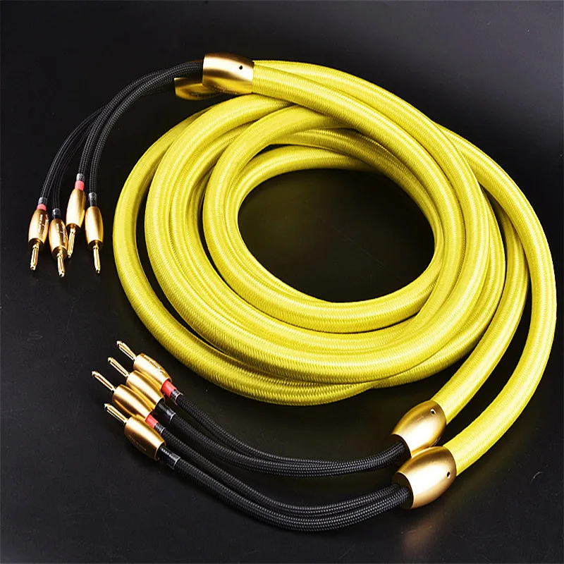 Accuphase Pair Hifi Audio Speaker Cable Loudspeaker Cable With 24k Gold Plated Banana Plug