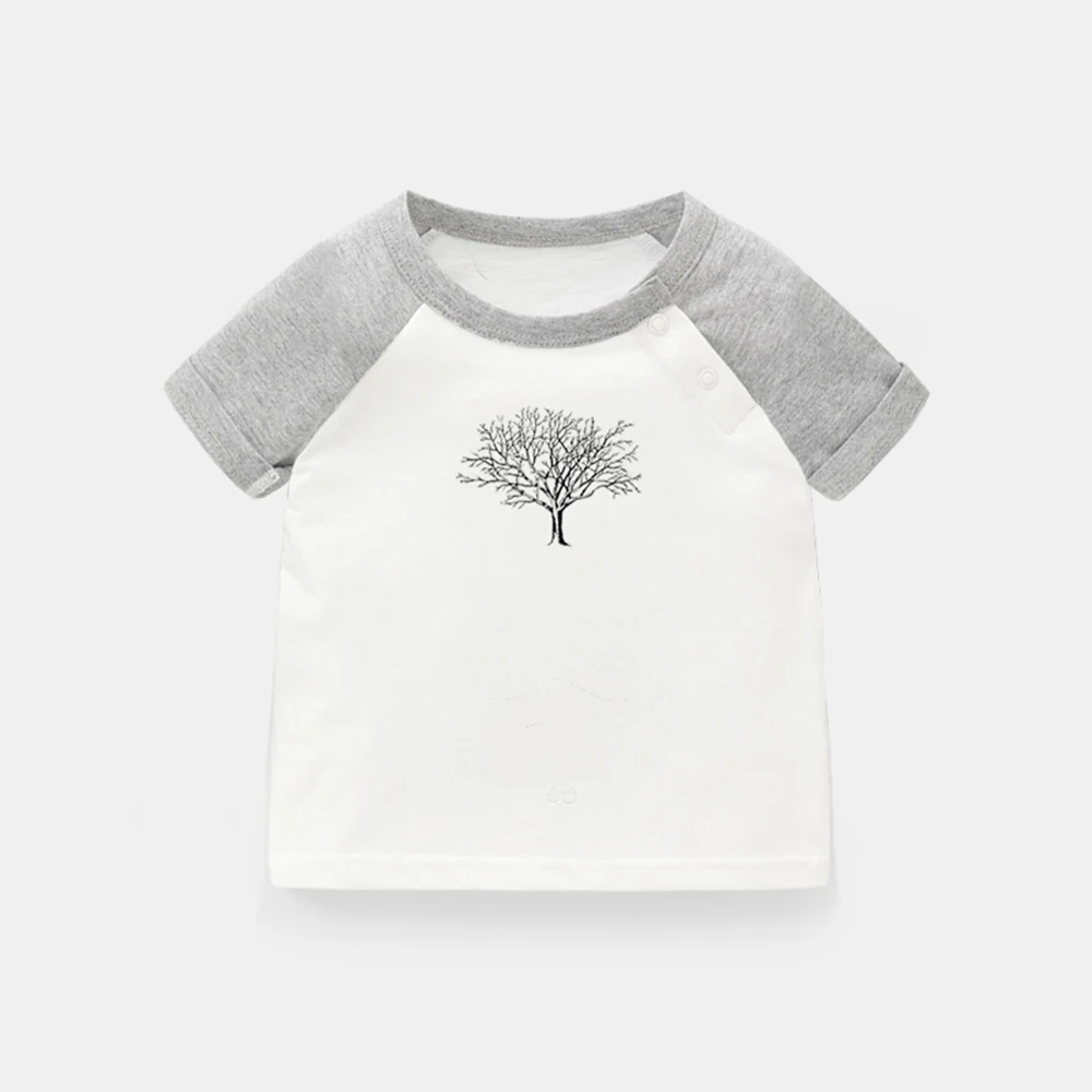 

Tree Skeleton Graphics Dead Limbs and Twigs Design Newborn Baby T-shirts Toddler Graphic Raglan Color Short Sleeve Tee Tops