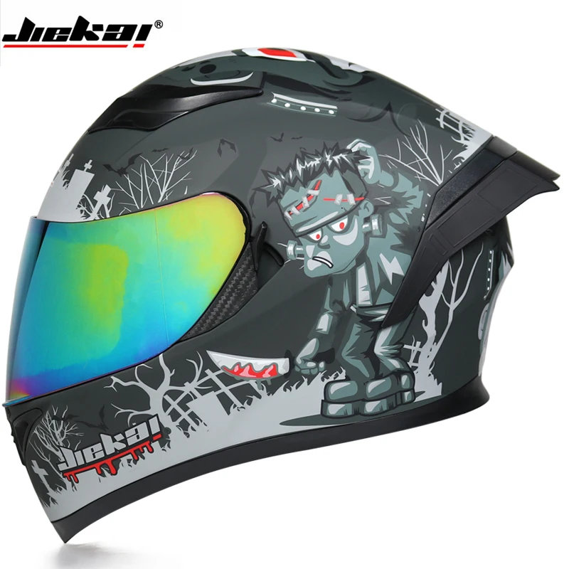 Professional motocross helmet full face racing helmet DOT approved JIEKAI double lens series Capacete Casco helmet motorcycle