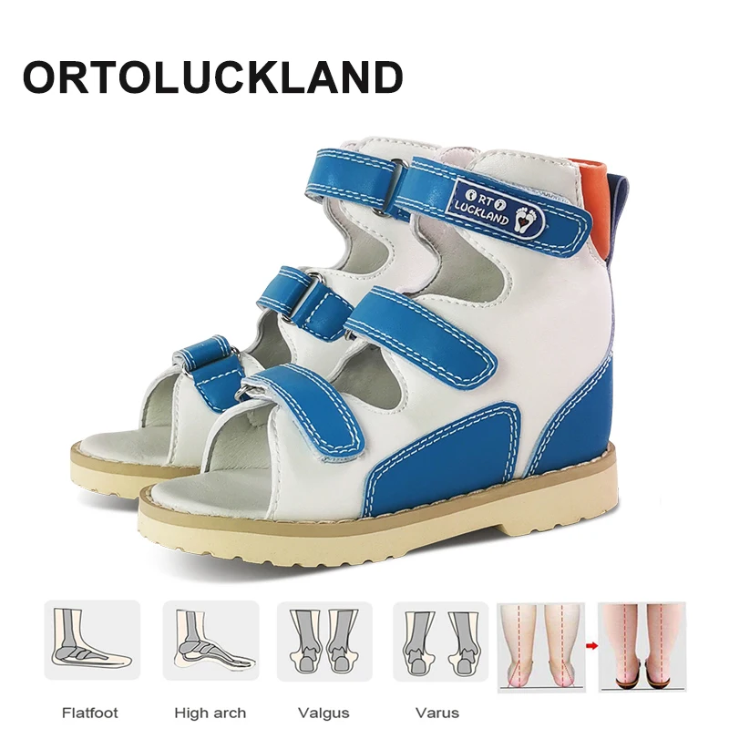 Ortoluckland Children Shoes Boys Girl Orthopedic Summer Sandals Kids Toddler Light EVA Bottom Flatfeet Footwear 3 to 8Years Age