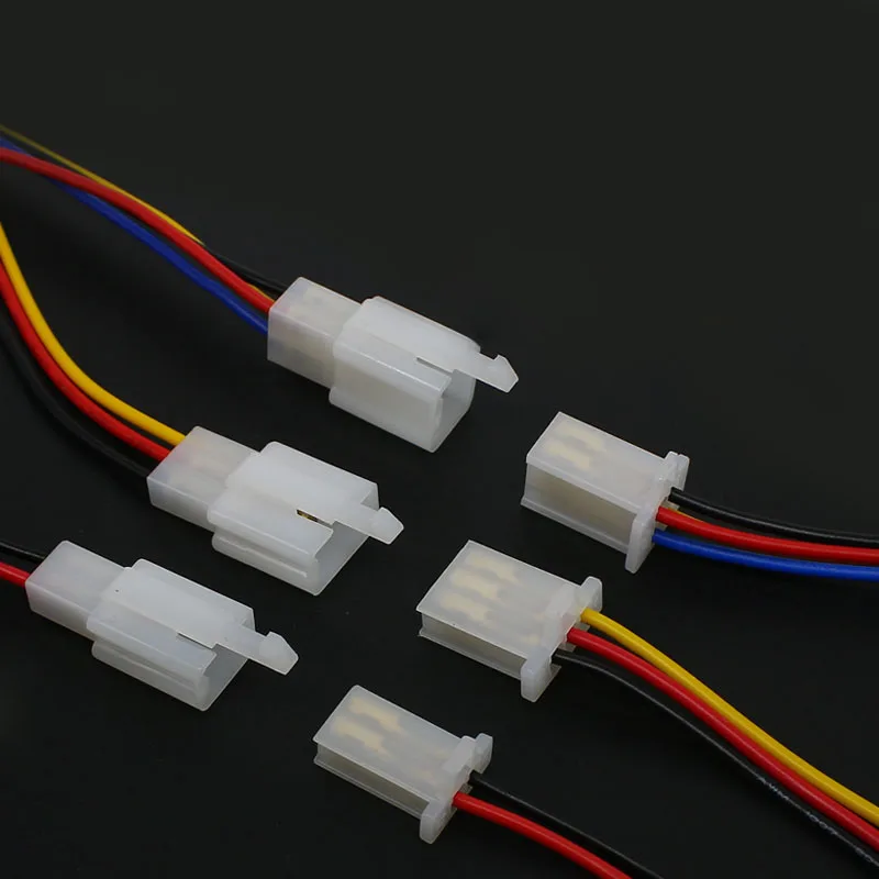 2.8MM automobile connector motorcycle harness plug 2p3p4p connector male female butt plug connecting wire 30cm after docking
