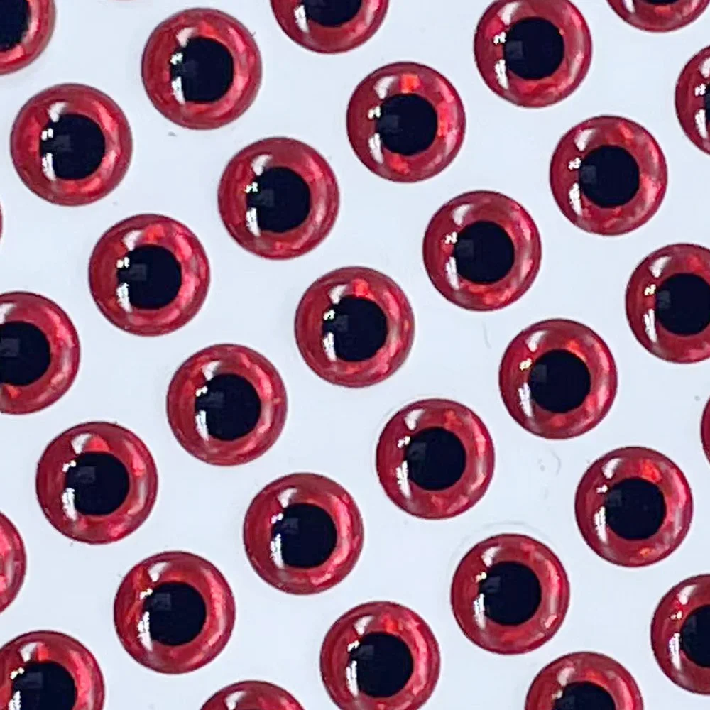 100pcs/lot 3D Eyes 7mm 8mm 9mm 10mm Holographic 3D Eyes High Transparent Fly Fishing Lure Minnow Bait DIY Fishing Tackle