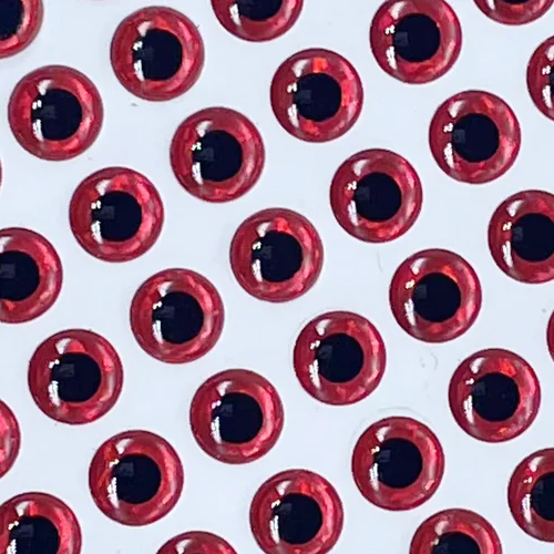 Imagen 2 del producto 100 unids/lote ojos 3D 7mm 8mm 9mm 10mm ojos holográficos 3D alta transparente señuelo de pesca con mosca cebo de pececillo aparejos de pesca DIY