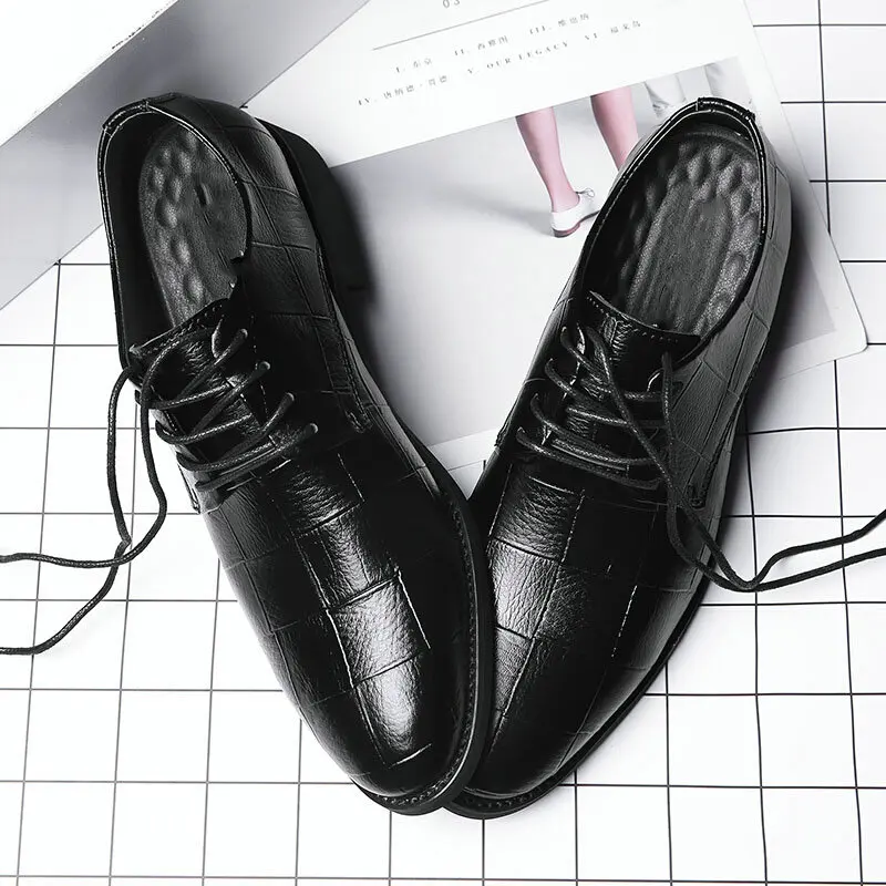 Handmade Italian Style Retro Men Leather Dress Formal Business Oxfords Shoes Men's  Party Shoes Big size 2020 uu78