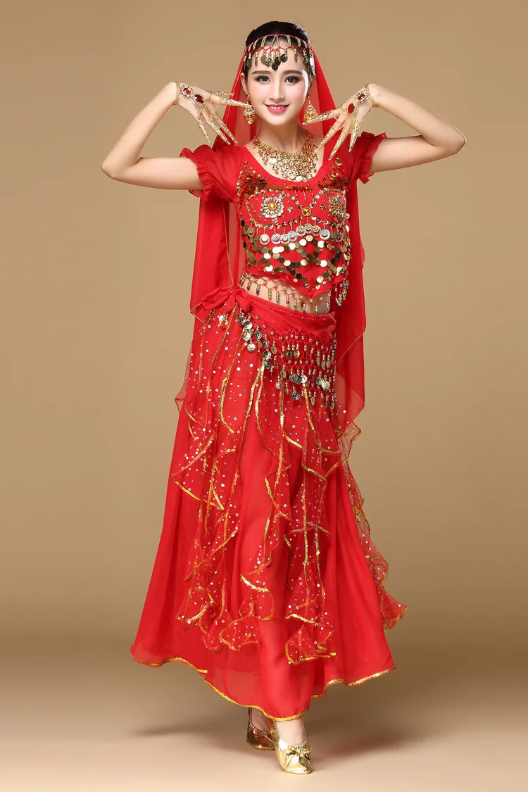 Belly Dancing Costumes For Women Bollywood Indian Dance Costume Adult Oriental Belly Dance Dress Stage Performance Clothing Suit