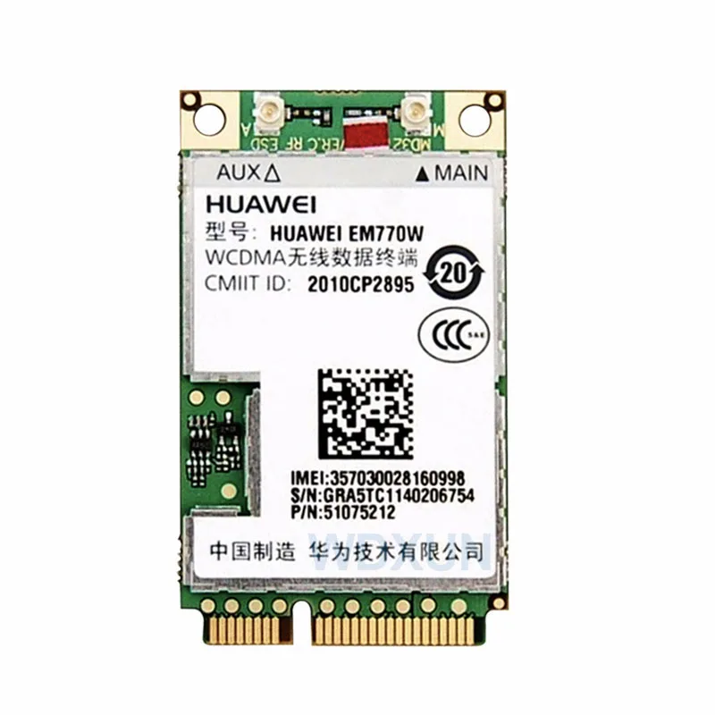 EM770W WiFi Card 3G 14.4Mbps Mini PCI E Network Wwan Card for Laptop Windows 2000/XP/Vista/Windows 7/Linux