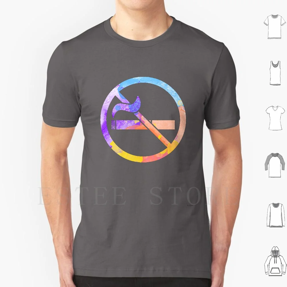No Smoking T Shirt Men Cotton 6xl Smoke Smoker Cigarette Lung Lungful No Smoking Dependence Copd Smoking Lung Stop Stop Smoking