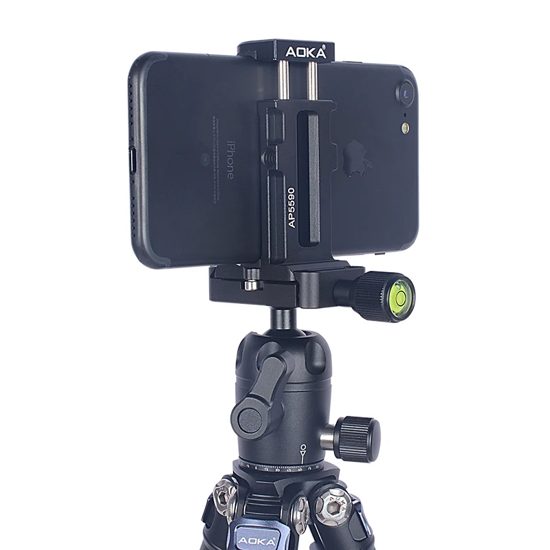 AOKA-حامل ثلاثي القوائم للهاتف الخلوي ، مع مشبك ، AP5590 triopd
