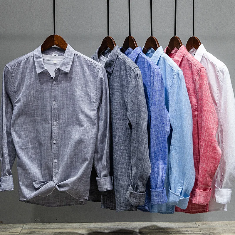 

New pure cotton brand shirt men long sleeve comfortable shirts for men solid trendy shirts male chemise camisa overhemd