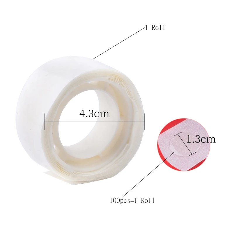 300pcs Eyelash Extension Glue Cup Fixed Glue Dot Fix Balloon Adhesive Auxiliary Plum Cup Fixed No Trace Double Side Sticky Tape