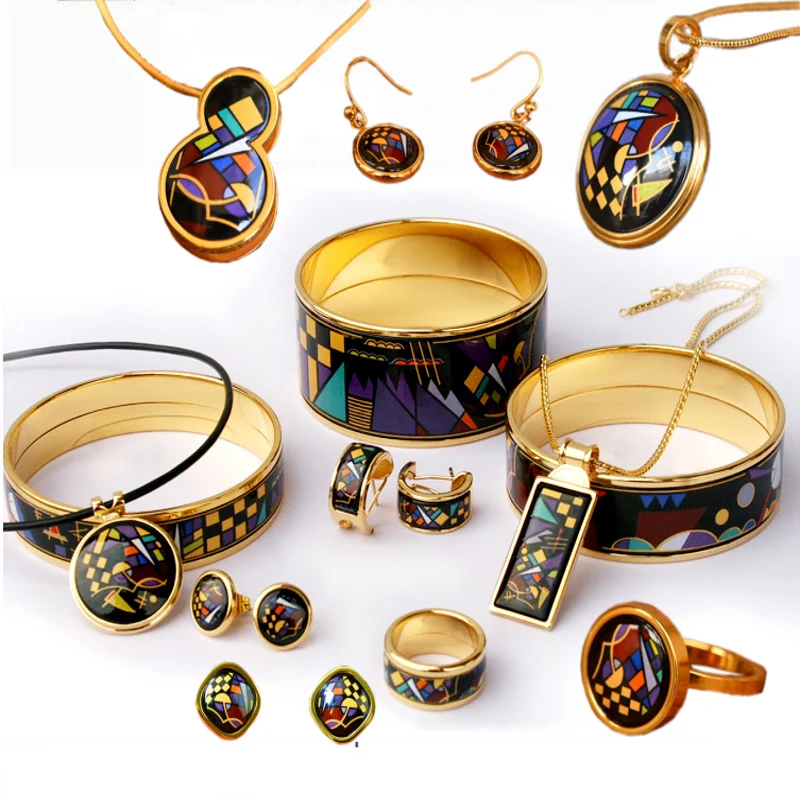 New accessories Fantasy series fashion enamel jewelry new cloisonne woman bracelet pendant ring earrings jewelry