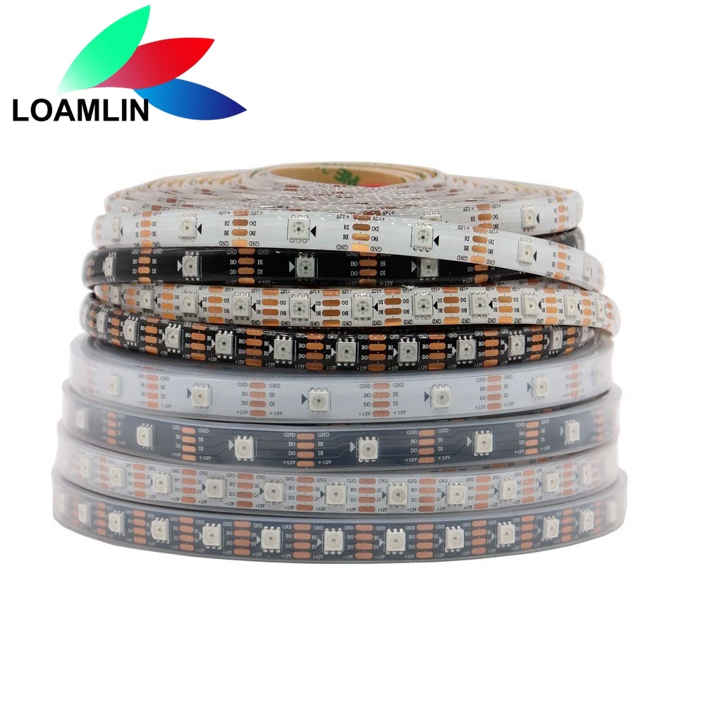 rgb led pixels strip light enderecavel individualmente dual signal dc12v ws2815 ws2812b atualizado 30 60 144 leds m 01