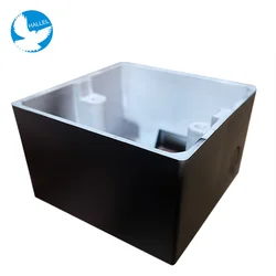 Premium 86 x 86 x 50 mm Switch Box Wall Surface Outfit Junction Box, Socket External Mounting Outlet Box, White | Baking Black