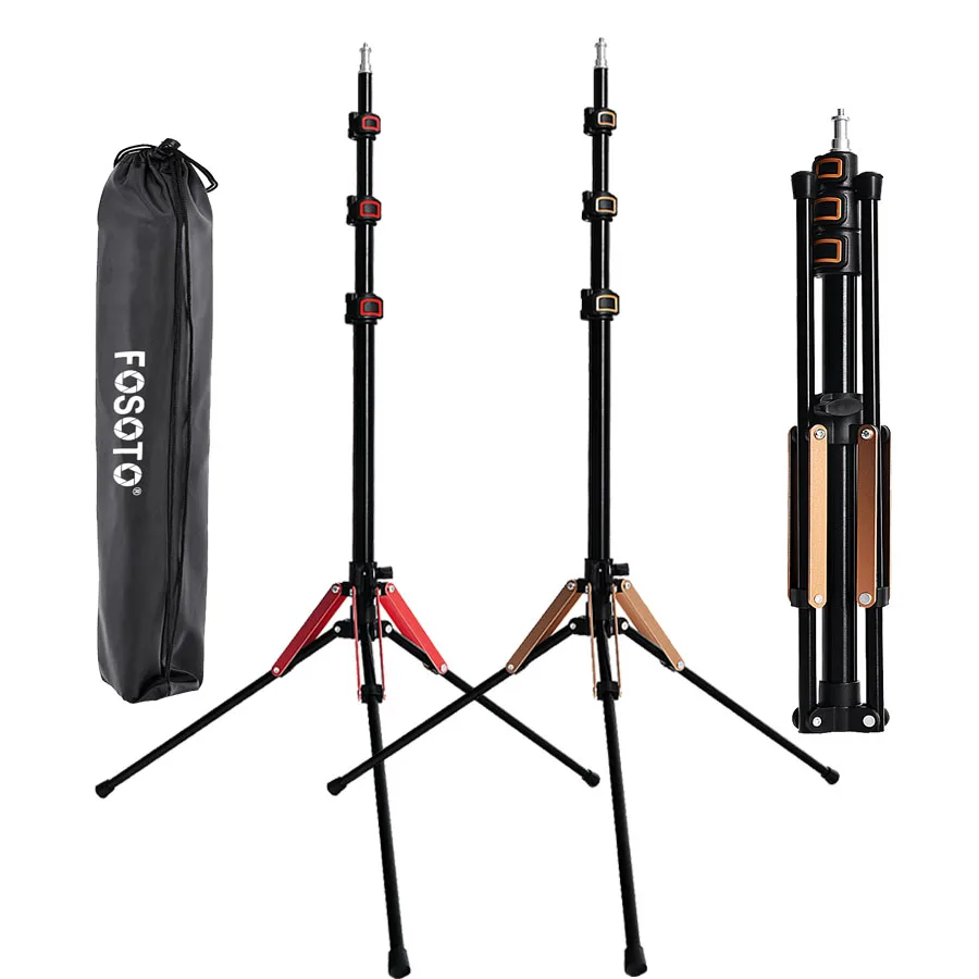 Fosoto FT-195 1/4 Screw Folding Light Tripod Stand For Photo Studio Photographic Lighting Softbox Video Flash Umbrellas Youtube