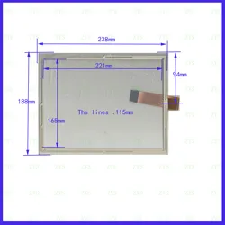 ZhiYuSun 10.1inch 8Wire Resistive TouchScreen Panel Digitizer 238*188mm this is compatible For GPS car 238*187 Industrial use