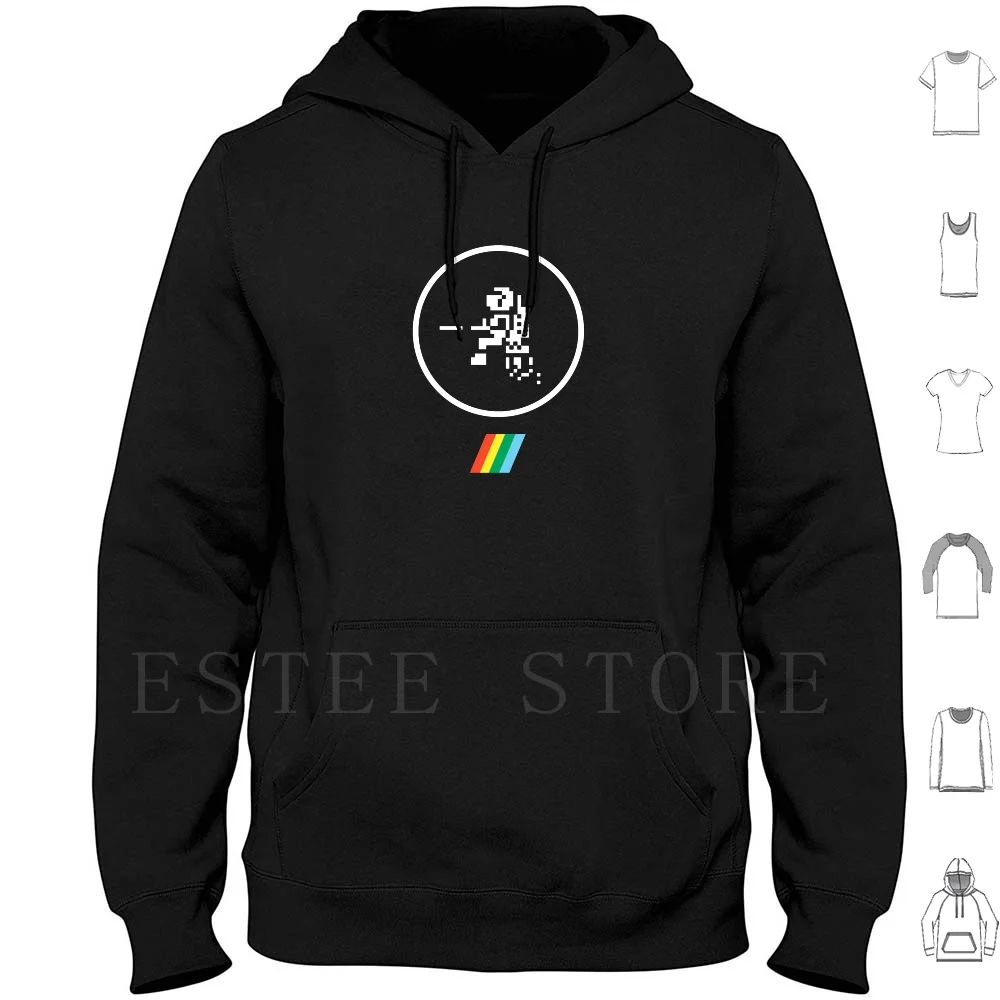 Sudadera con capucha Jet Pac de manga larga Dvg Dizionario Dei Videogiochi Jet Pac Spectrum Zx Zx Spectrum 80s Retro Retrogames Vintage Old