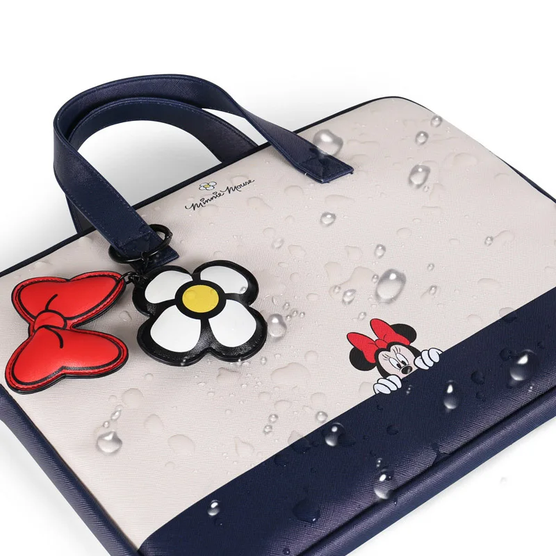 Disney PU Leather Laptop Bag Cartoon Mickey Mouse 13 14 15 Inch Notebook Bag Sleeve For Apple Huawei Lenovo Macbook Case Handbag