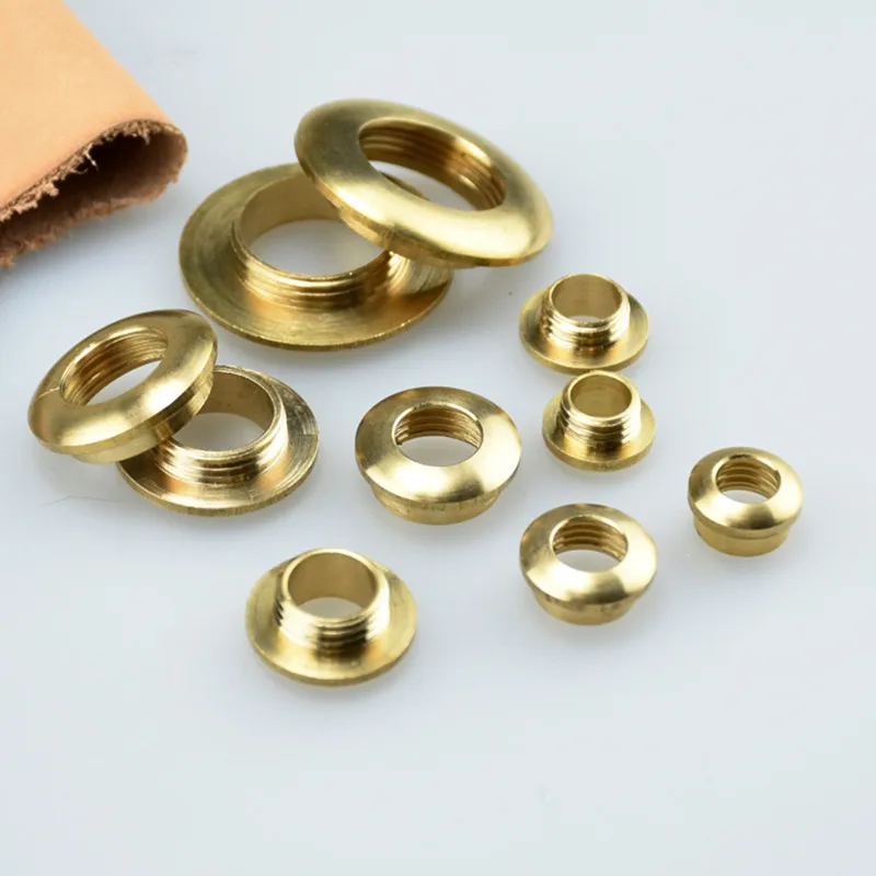 4Pcs Brass curved Metal Eyelets With Grommets for Leathercraft DIY Scrapbooking Shoes Belt Cap Bag Tags Clothes Accessories