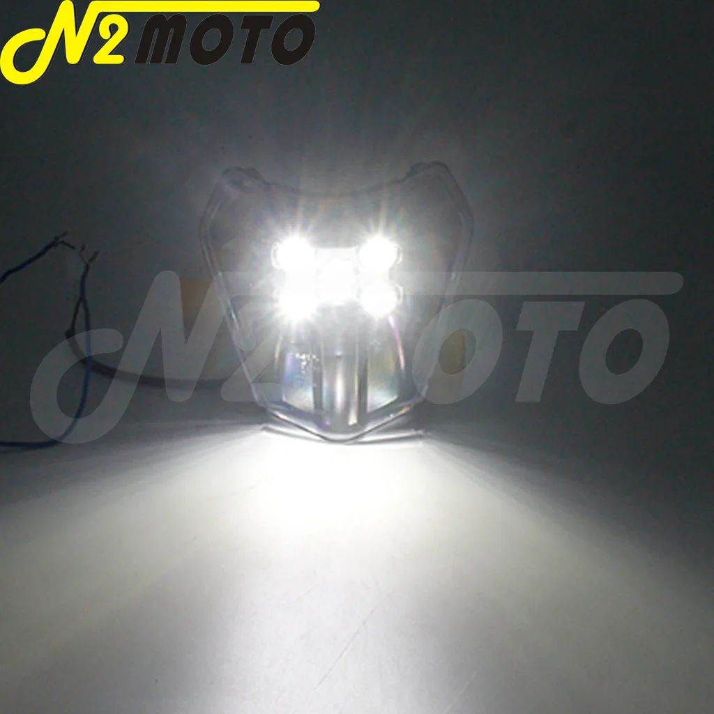 Motocross Enduro EXC LED Headlight Headlamp Mask Cover Guard For KTM Husqvarna FC FE TC TE TX FX 125 250 300 350 450 2014-2020