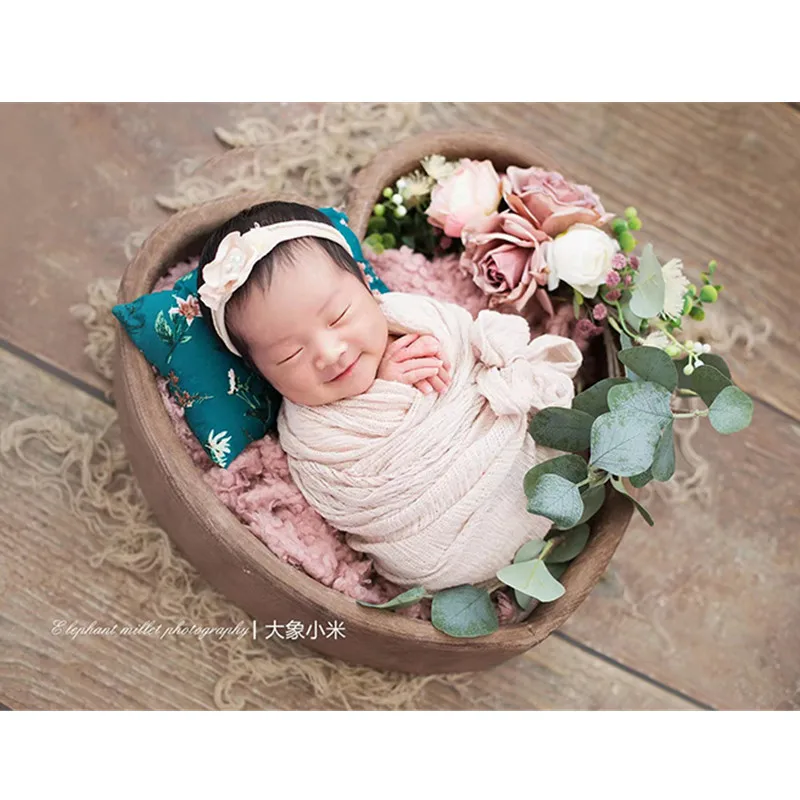 Newborn Photography Props Accessories Simulation Rose Garland Lintel Flower Wreath Baby Girl Photo Birthday Dress Up Head Wear