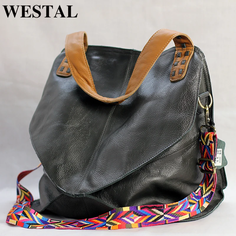 

WESTAL100% Full Genuine Leather Bag for Women Totes Large Capacity Women's Leather Handbags Luxury Handbags Women Designer Bags