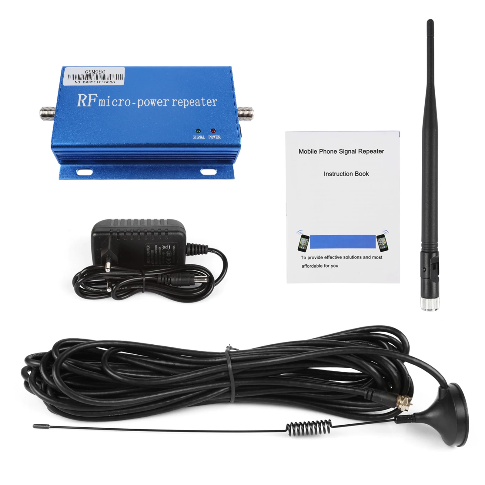 Upgraded version of GSM980 2G / 3G / 4G signal booster amplifier, mobile telecommunications signal receiving expansion repeater