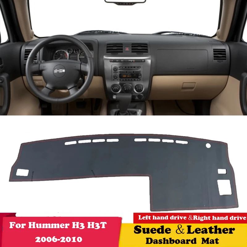 

For Hummer H3 H3T 2006 2007 2008 2009 2010 Leather Dashmat Dashboard Cover Pad Dash Mat Carpet Car-Styling Accessories Rug Suede
