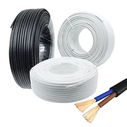 2 Pin 10M 20M 18AWG 20AWG 22AWG 24AWG RVV Electric White Black Extension Wire LED power Cable for single color strip
