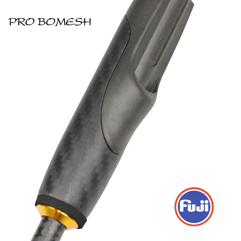 Pro Bomesh 1Set Fuji 16# VSS Reel Seat Carbon Fiber Split Grip Butt Grip Casting Handle Kit DIY Fishing Rod Accessory