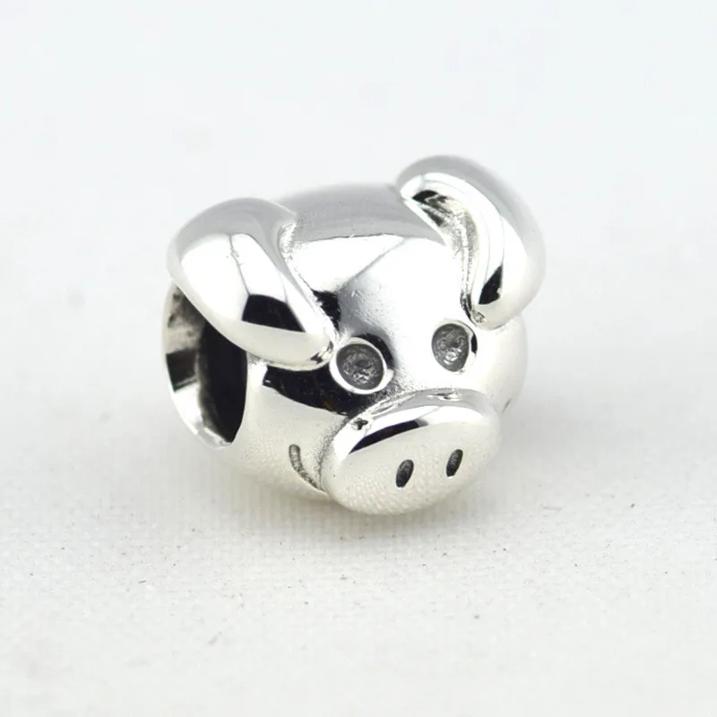 

Animal Piglet Cute Smiling Face Beads for Silver 925 Original Charms Bracelets Women DIY Finding Silver Beads for Jewelry Making