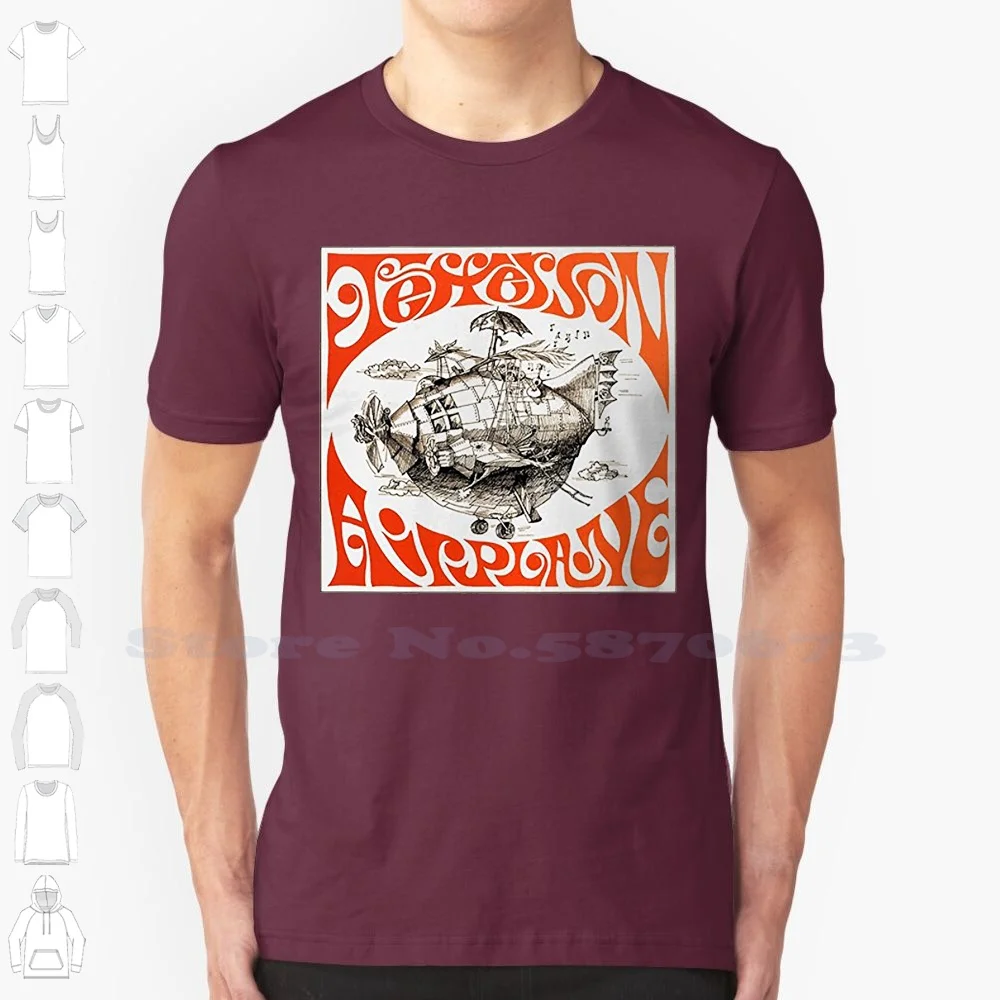 Fashion Men Printed T Shirts Jefferson Airplane Airplane T Shirt-Psychedelic Rock , Folk Rock , Acid Rock