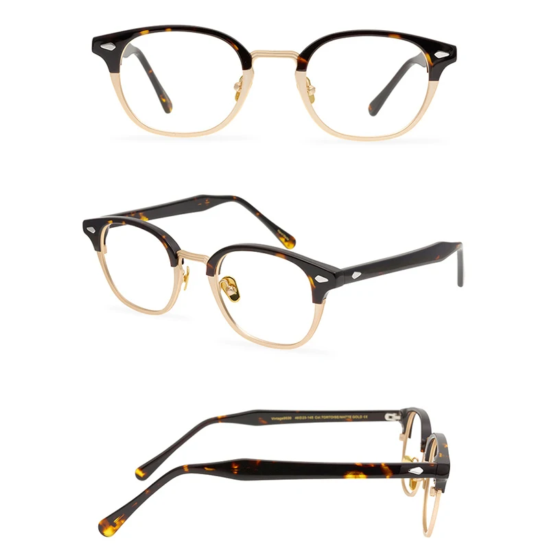 Belight Optical New York Brand Women Men Acetate Prescription Round Vintage Retro Eyeglasses  Spectacle Frame Eyewear 9530 image 4