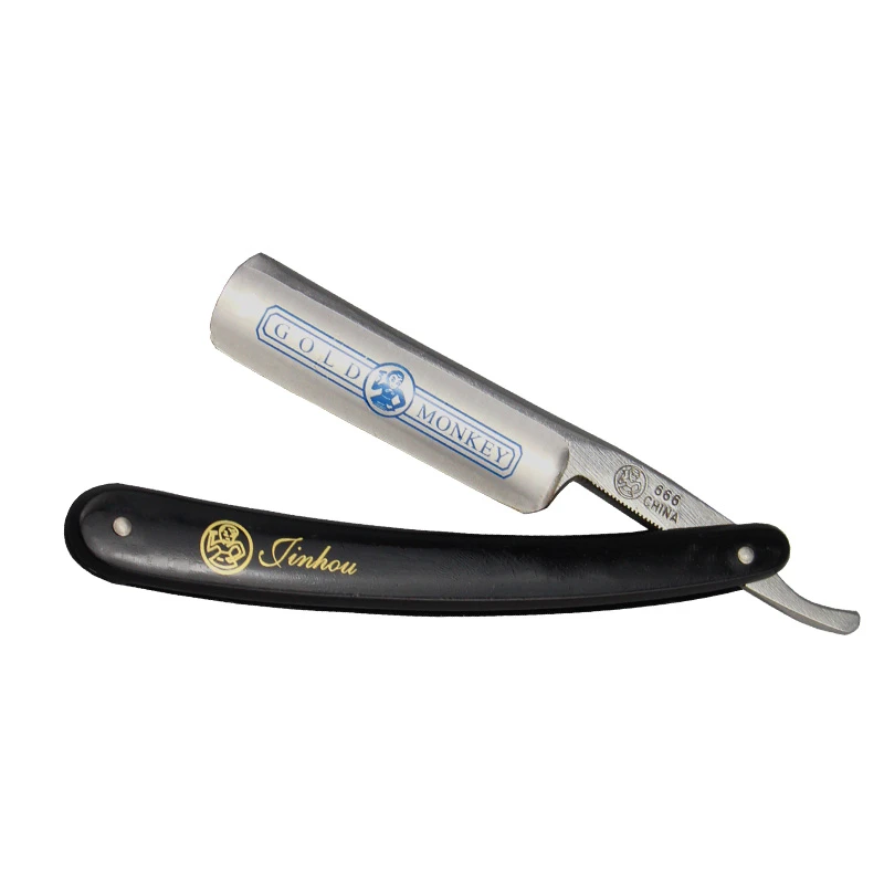 Gold Dollar 666 Original Gold Monkey Men\'s Shaving Razor Monkey Folding Shaving Knife Unisex Hair Removal Eyebrow Razor