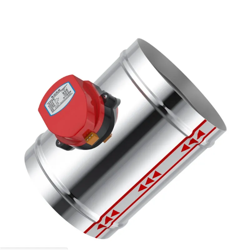HVAC Stainless Steel Air Damper Valve Electric Air Duct Motorized Valve 4 inch Ventilation Pipe Check Valve 100mm 220V 24V 12V