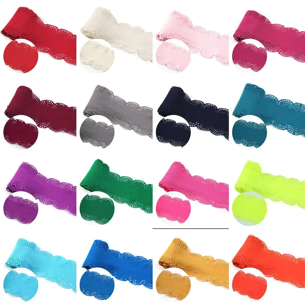 2yard/lot Hallow Lace Ribbon Fabric Polyester Garment Accessories Clothes Accessories Lace Trimming Bow-knot DIY,2Yc20350