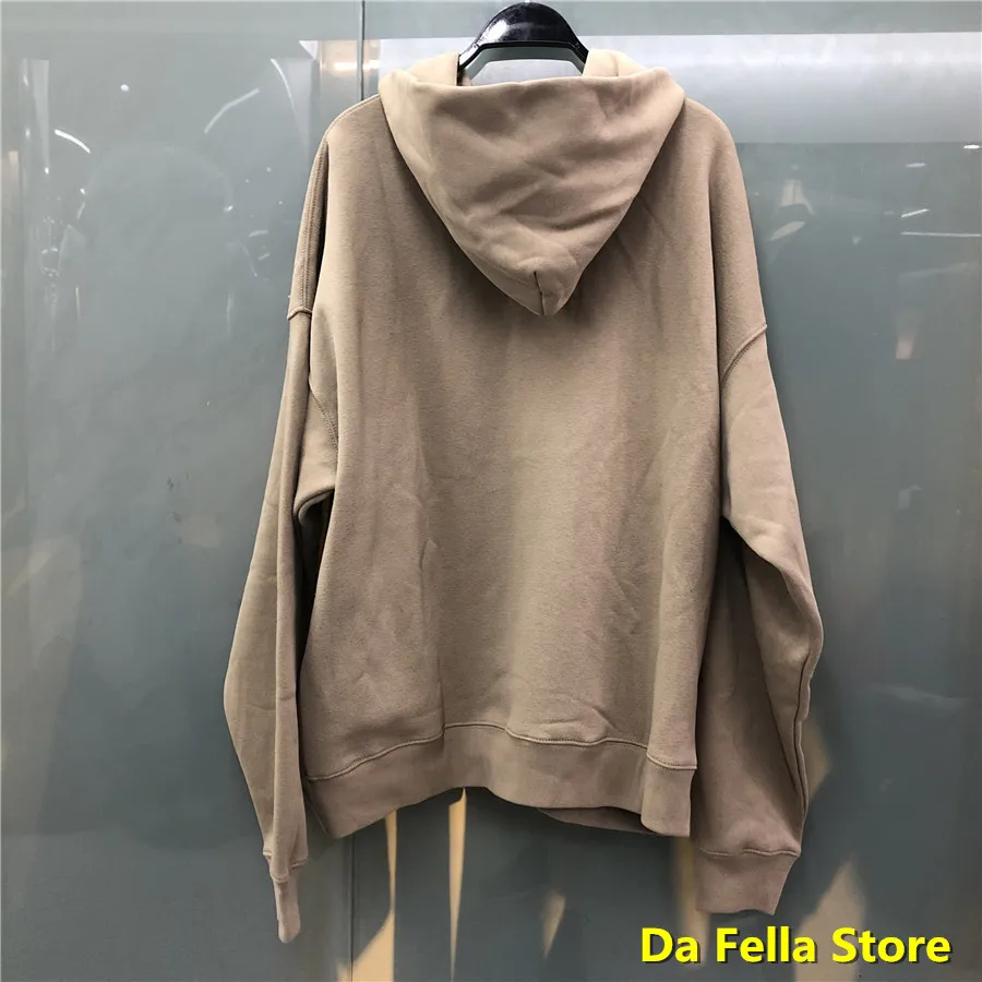 Khaki Season 6 Sweatshirts Men Women Kanye West Hoodies Inside tag Label Season Hoodie brown High Quality Cotton Pullovers