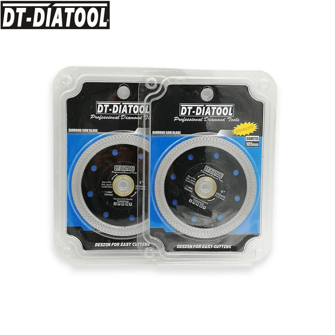 DT-DIATOOL 2/PK Đường Kính 105 Mm/4 "Cắt Kim Cương Đĩa X Lưới Turbo Vành Lưỡi Cưa gạch Gốm Sứ Đá Cẩm Thạch Cắt Bánh Xe